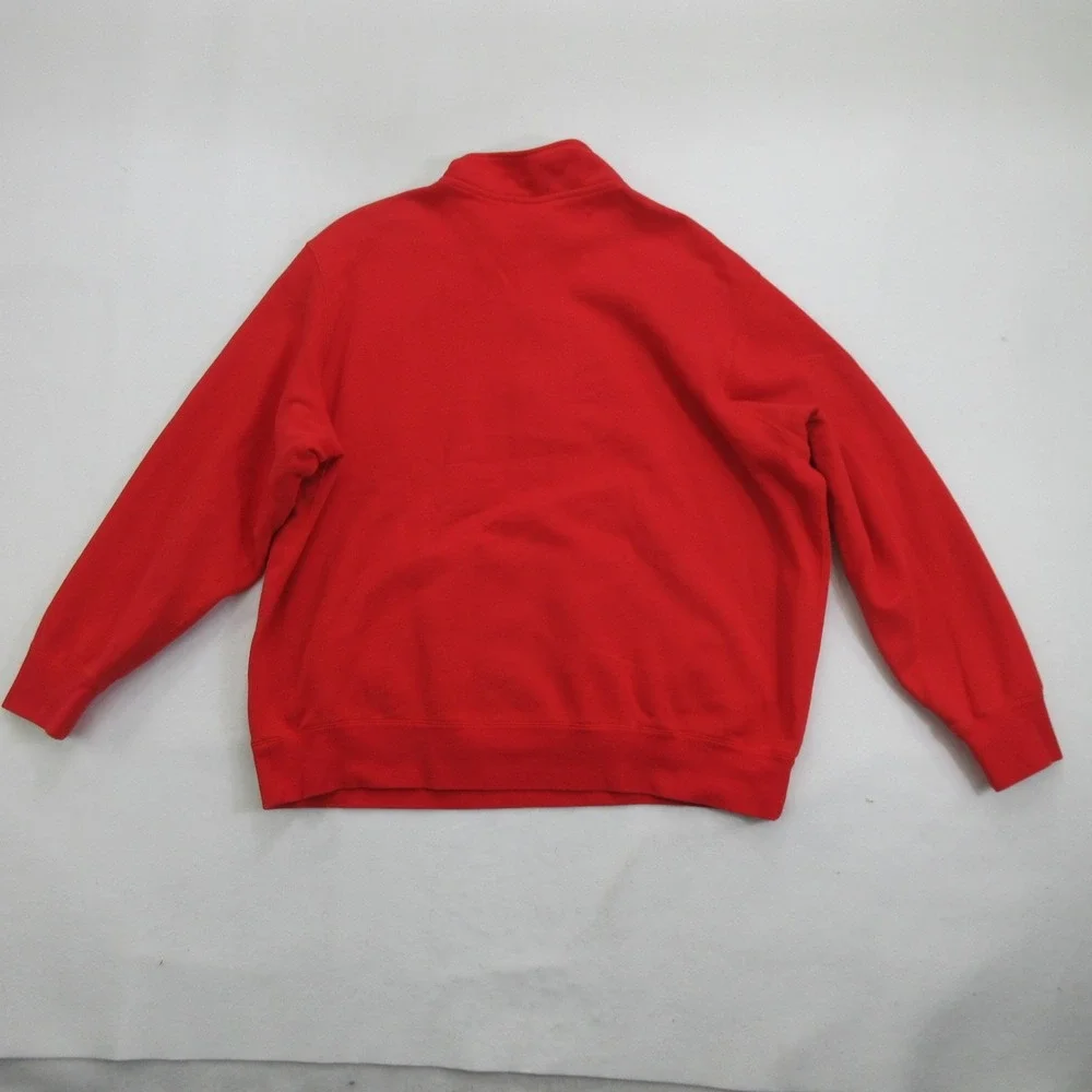 Nike Men Sweatshirt 3XL 1/4 Zip Fleece Pullover Red Pouch Pocket 598442-657